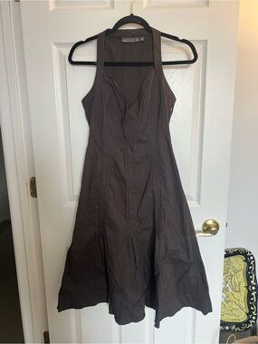 Vintage Y2K Mexx Brown Pinstripe Dress